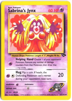 Sabrina's Jynx 57/132 Uncommon Gym Challenge Pokemon - Image 1
