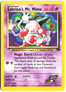 Sabrina's Mr. Mime 59/132 Uncommon Gym Challenge Pokemon - Image 1