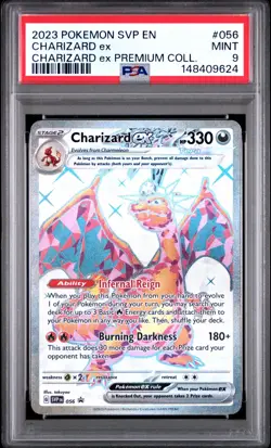 2023 POKEMON SVP EN-SV BLACK STAR PROMO CHARIZARD EX 056 PREMIUM COLLECT PSA 9 - Image 1