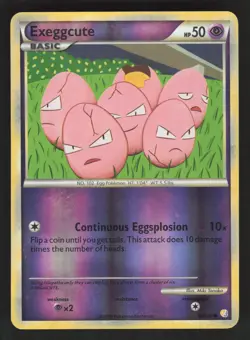Exeggcute 63/123 Reverse Holo Pokemon HeartGold SoulSilver MP - Image 1