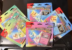 🔥Lot of 5 Pokemon TCG Prismatic Evolutions Tech Sticker Collection New Sealed🔥 - Image 1
