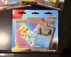 🔥Lot of 5 Pokemon TCG Prismatic Evolutions Tech Sticker Collection New Sealed🔥 - Image 4