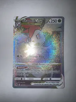 Pokemon TCG Shaymin VSTAR Rainbow Secret Rare 173/172 Brilliant Stars Mint - Image 2