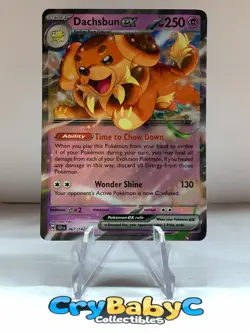 Pokemon Dachsbun ex 067/142 Stellar Crown Scarlet & Violet Double Rare - Image 1