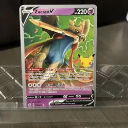 Zacian V 016/025 Celebrations Variant Pokemon 2023 World Championships Deck D - Image 1