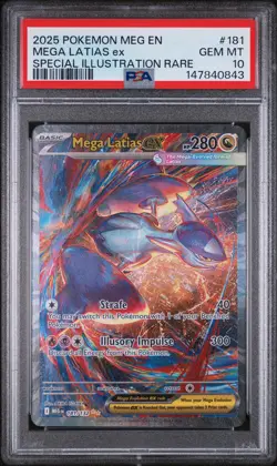 2025 POKEMON MEG EN-MEGA EVOLUTION #181 MEGA LATIAS EX PSA 10 - Image 1