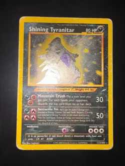 Pokemon Shining Tyranitar Neo Destiny Unlimited Holo Secret Rare #113 ENG - Image 1