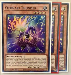Yugioh! 3x Otonari Thunder SUDA-EN098 Super Rare 1st Ed NM - Image 1