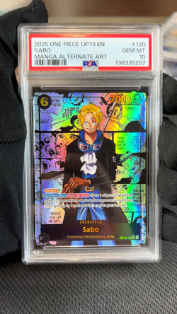 Sabo OP13-120 PSA 10 English Manga Alternate Art Carrying On His Will One Piece - Image 2