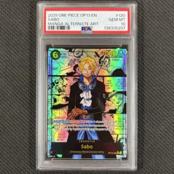 Sabo OP13-120 PSA 10 English Manga Alternate Art Carrying On His Will One Piece - Image 4