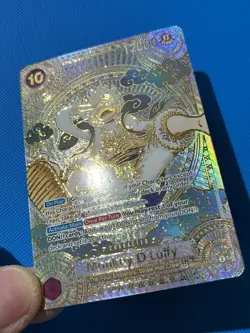2025 One Piece 3rd Anniversary Luffy Gold #OP05-119 Fan Made Custom Display Card - Image 2