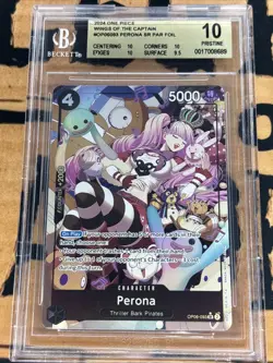 One Piece CCG: Perona SR Parallel Foil OP06 BGS 10 PRISTINE - Image 1