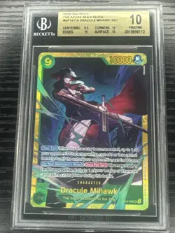 2026 ONE PIECE OP14-EB04-THE AZURE SEA'S SEVEN #119 DRACULE MIHAWK BGS 10 - Image 1