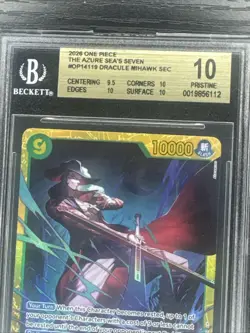 2026 ONE PIECE OP14-EB04-THE AZURE SEA'S SEVEN #119 DRACULE MIHAWK BGS 10 - Image 3