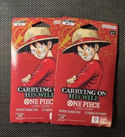 2 - One Piece Carrying On His Will Sleeved Booster Pack Sealed (English)! OP-13 - Image 1