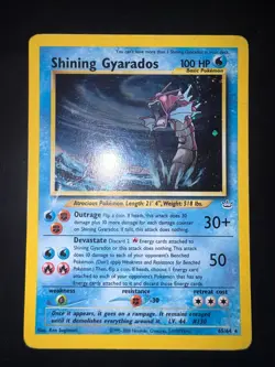 Pokemon Card Shining Gyarados (Secret Rare) 65/64 Neo Revelation Holo Eng - Image 1