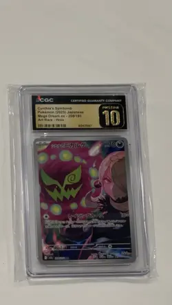 ✨✨ CGC 10 Pristine Cynthia's Spiritomb 208/193 Mega Dream ex M2a Pokemon Card - Image 1
