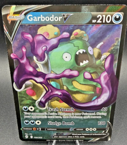 Garbodor V 100/203 Evolving Skies Ultra Rare Holo Pokemon TCG Card NM - Image 1