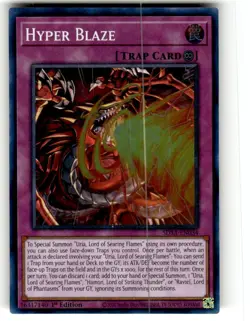 Yu-Gi-Oh Card - SDSA-EN034 - HYPER BLAZE (super rare holo) - NM - Image 1