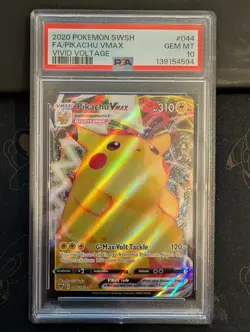 Pikachu VMAX #044/185 - Vivid Voltage - Pokemon Card - PSA 10 - Image 1