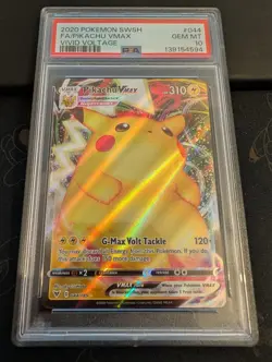 Pikachu VMAX #044/185 - Vivid Voltage - Pokemon Card - PSA 10 - Image 3