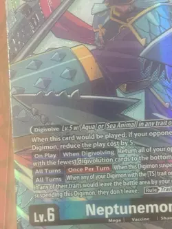 Digimon Card Game Time Stranger Neptunemon BT24-030 SR Alternate Art NM - Image 2