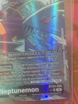 Digimon Card Game Time Stranger Neptunemon BT24-030 SR Alternate Art NM - Image 3