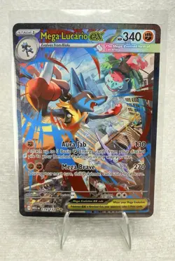 Mega Lucario ex 179/132 Secret Rare | MEG EN | Full Art Raw Pokemon Card TCG - Image 1