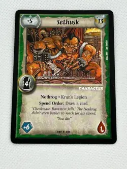 SETHUSK Warlord CCG Saga of the Storm Card Draw - Image 1