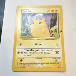 Pokemon Pikachu 058/102 Jumbo Cards Promo Regular Basic 40HP 30ATK 10ATK - Image 1