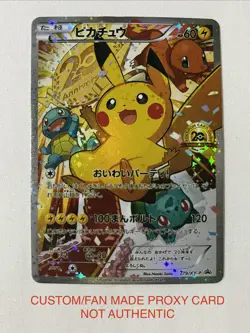 2016 Pikachu 279/XY-P 20th Anniversary Festa Promo Custom Fan Made Display Card - Image 1