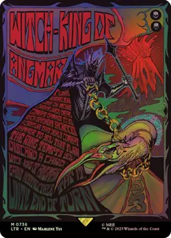 MTG WITCH-KING OF ANGMAR BORDERLESS POSTER FOIL The Lord of the Rings NM - Image 1