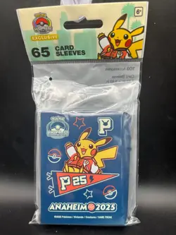2025 Pokemon World Championships Exclusive Pikachu Card Sleeves - Image 1
