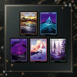 Magic the Gathering MTG Secret Lair Pixel Snow Lands jpg Sealed - Image 1