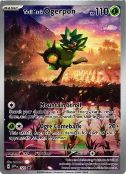 Pokemon TCG Teal Mask Ogerpon 123 Sv: Scarlet & Violet Promo Cards Holo NM - Image 1