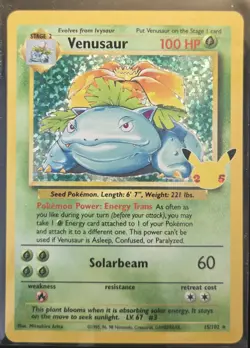 Pokemon TCG Venusaur 15/102 Celebrations: Classic Collection NM - Image 1