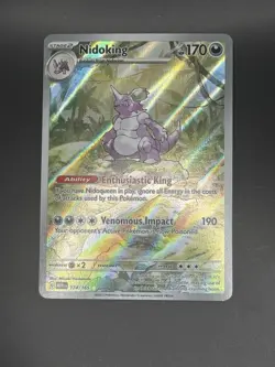 Nidoking 174/165 IR Pokemon Card SV 151 MEW Holo Rare Scarlet & Violet LP - Image 1