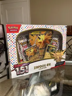 Pokemon TCG Scarlet and Violet 151 Zapdos EX Collection Box Sealed (NEW) - Image 1
