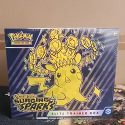 Pokemon TCG Scarlet & Violet Surging Sparks Elite Trainer Box Pikachu Magneton - Image 1