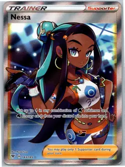 Pokemon 2020 Nessa (Full Art) Ultra Rare Holo Vivid Voltage SWSH04 183/185 NM - Image 1