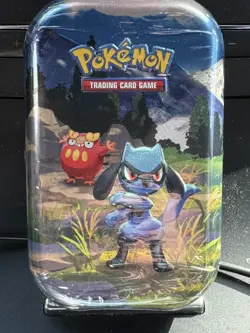 Pokemon Ascended Heroes Riolu Mini Tin 2 Booster Packs IN HAND NEW SEALED - Image 3