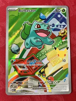 Pokemon Bulbasaur - 037 - First Partner Illustration Rare Promo NM - Image 1