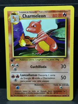 Pokemon Spanish Base Set 1st Edition Uncommon: Charmeleon 24/102 - Image 1
