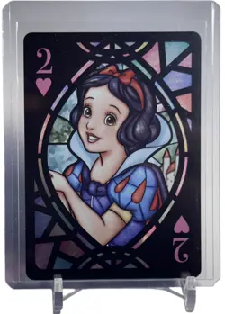 Snow White 2021 Tenyo Disney Stained Glass Playing Card W/Top Loader - Image 1