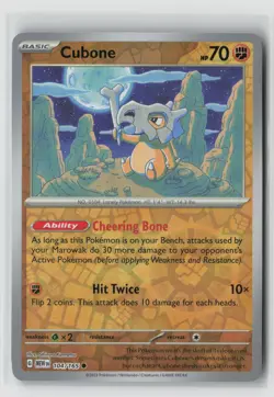 Cubone #104/165 Sv Scarlet & Violet 151 Reverse Holo Pokemon TCG NM - Image 1