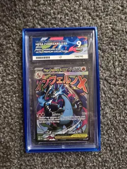 Pokemon TCG - Mega Charizard X Ex 023 UPC Black Star Promo Ace 9 Grade - Image 1