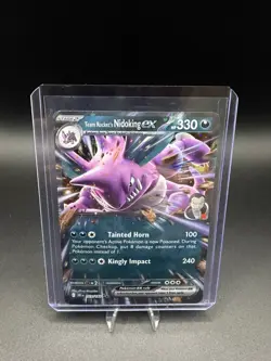 Team Rocket’s Nidoking ex 119/182 Double Rare Destined Rivals Pokemon Near Mint - Image 3