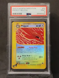 2002 Pokemon Expedition Pidgeot- Reverse Foil #59 PSA 9 - Image 2