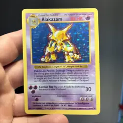 Pokemon Alakazam Base Set (Shadowless) Holo 1/102 80 HP 1999 - Image 1