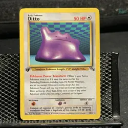 1999 1st Edition Non Holo Pokemon Fossil Ditto NM Or Better 🔥👀 - Image 1